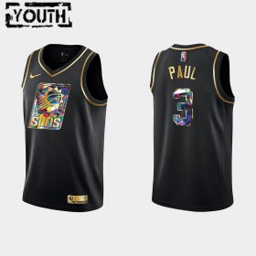 Camisetas Niños Phoenix Suns Chris Paul 3 Nike 2021-22 Negro Golden Edition 75th Anniversary Diamond Swingman